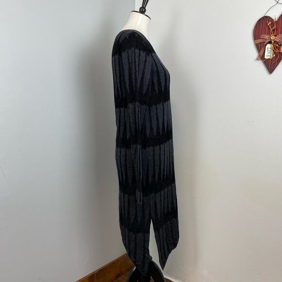 Skull Cashmere Black Belinda Asymmetrical Long Sleeve Wool Sweater Dress Small - Picture 3 of 10